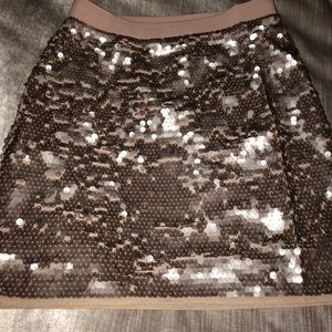 BCBG champagne sequin skirt